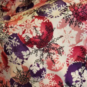 CJ Banks 5X Pinks/Purples Holiday Print Top